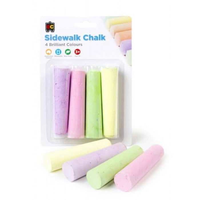 Educational Colours SIDEWALK CHALK FLUORO Pack of 4