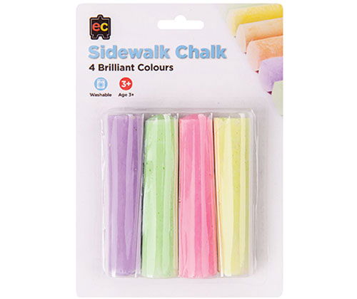 Educational Colours SIDEWALK CHALK FLUORO Pack of 4