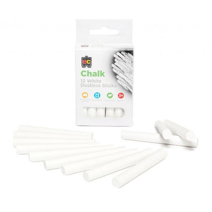 Educational Colours WHITE CHALK Box of 12