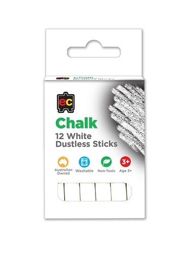 Educational Colours WHITE CHALK Box of 12