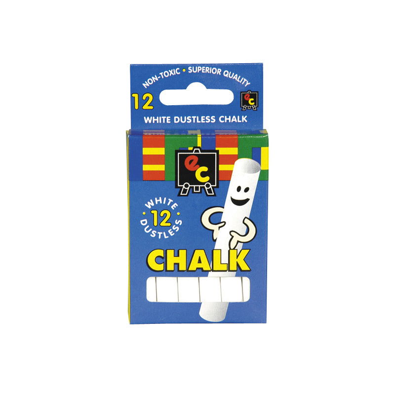 Educational Colours WHITE CHALK Box of 12