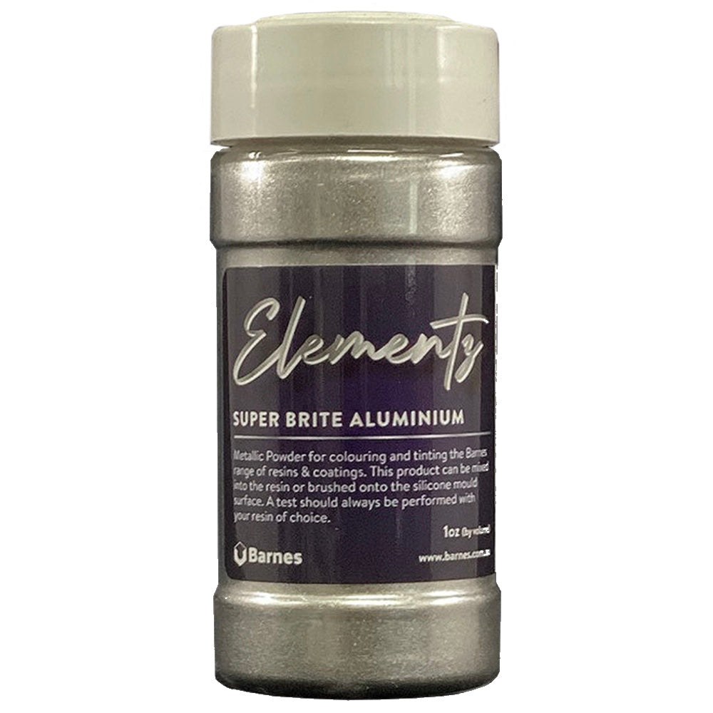 Elementz Metallic Powder Pigment 1oz Super Brite Aluminium