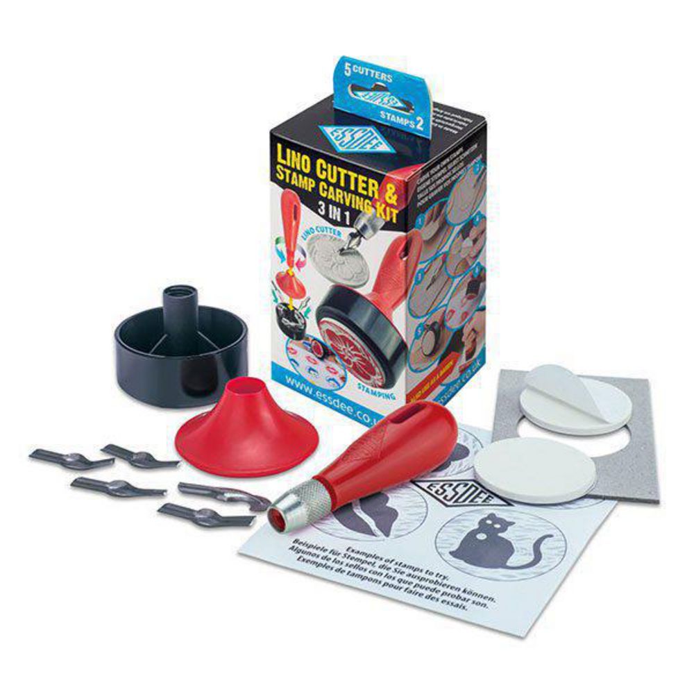 Essdee 3 in 1 Lino Cutter and Stamp Carving Kit - Essdee