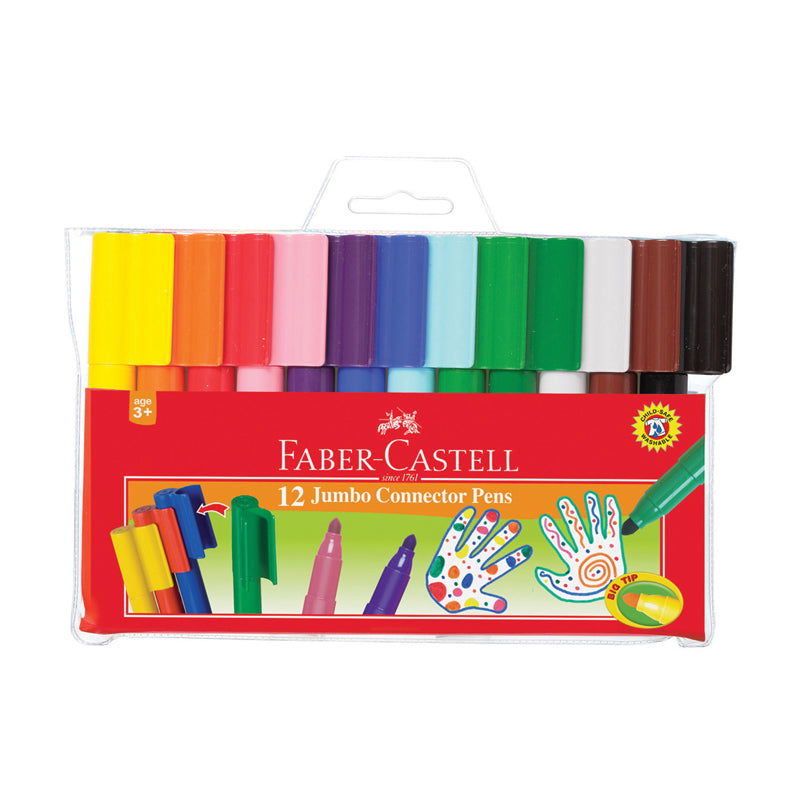 Faber-Castell Jumbo Connector Pens Pack 12