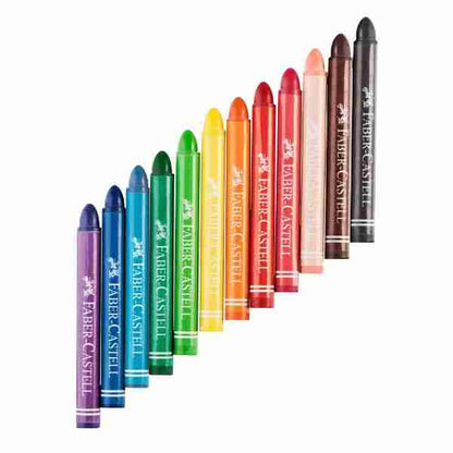 Faber-Castell Jumbo Wax Crayons 12 assorted