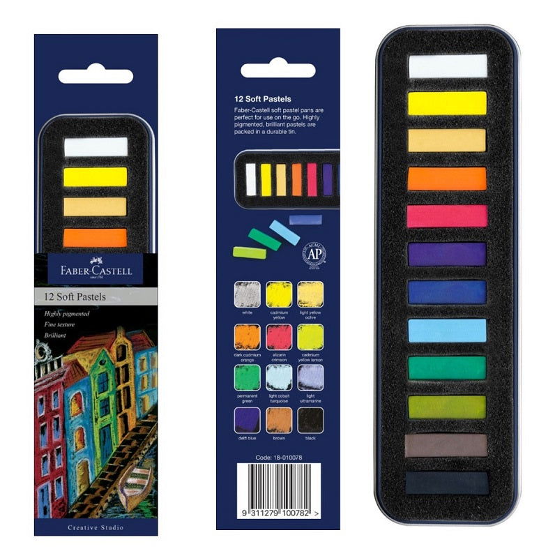 Faber-Castell Mini Soft Pastels Assorted Tin of 12