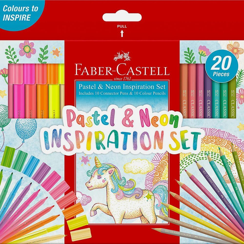 Faber-Castell Pastel and Neon Inspiration Box of 20