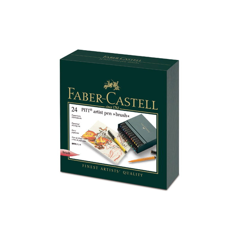 Faber-Castell Pitt Artist Brush Pen Folio case of 24