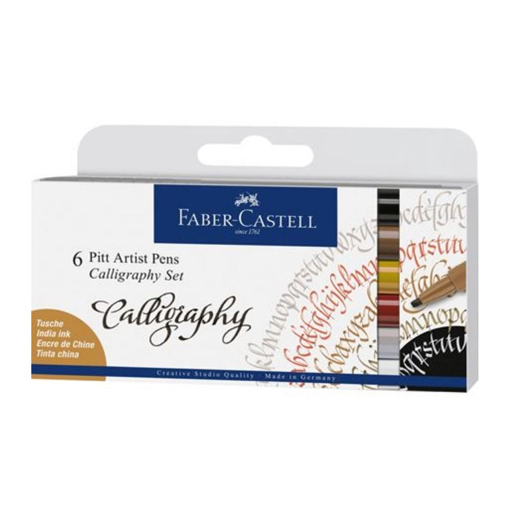 Faber-Castell Pitt Artist Calligraphy Pen - wallet of 6