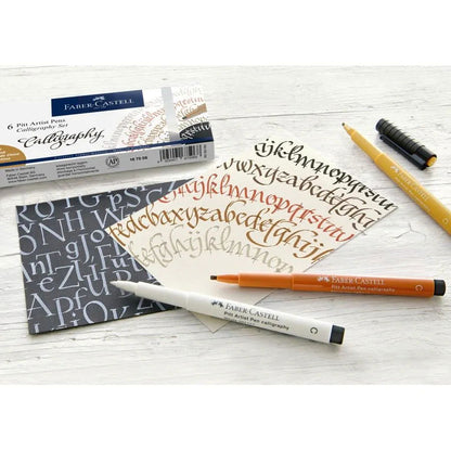 Faber-Castell Pitt Artist Calligraphy Pen - wallet of 6