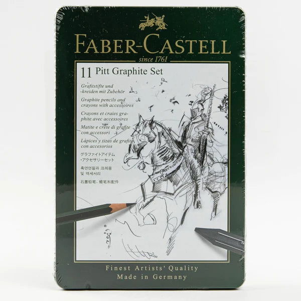 Faber-Castell Pitt Mixed Media Assorted Graphite Tin of 11