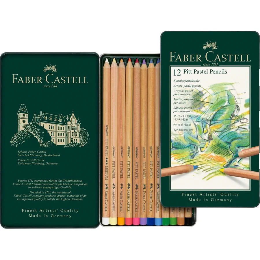 Faber-Castell Pitt Pastel Pencil Assorted Tin of 12