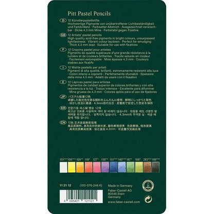 Faber-Castell Pitt Pastel Pencil Assorted Tin of 12