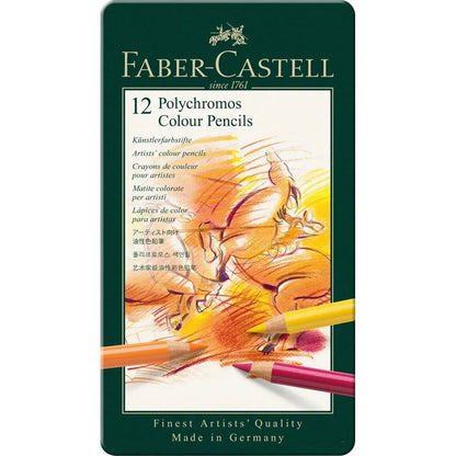 Faber-Castell Polychromos Pencils Assorted Tin of 12