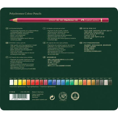 Faber-Castell Polychromos Pencils Assorted Tin of 24