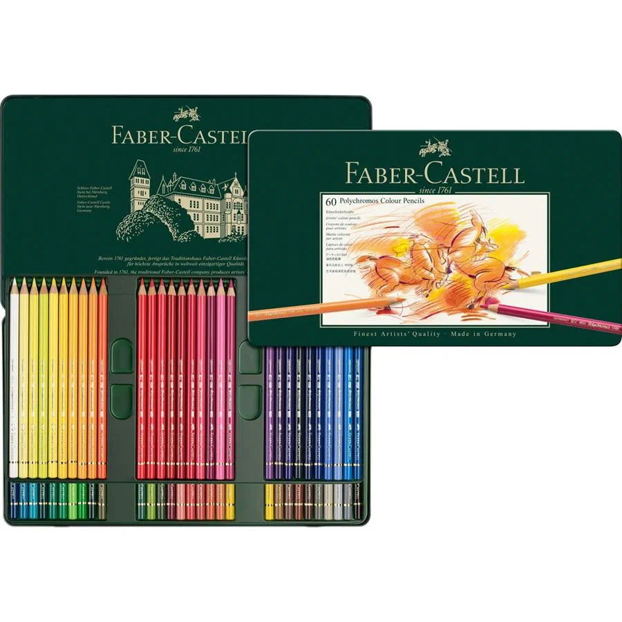 Faber-Castell Polychromos Pencils Assorted Tin of 60