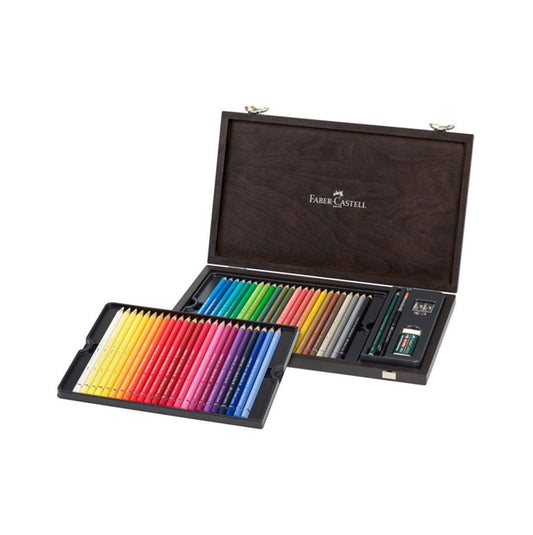 Faber-Castell Polychromos Pencils Wooden Case of 48 Assorted