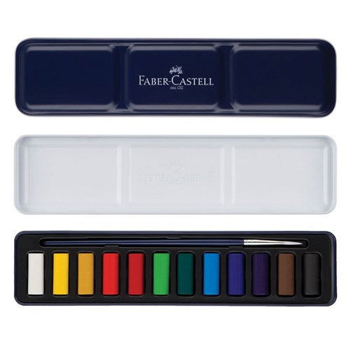 Faber-Castell Studio Watercolour Paint Pans - Tin of 12