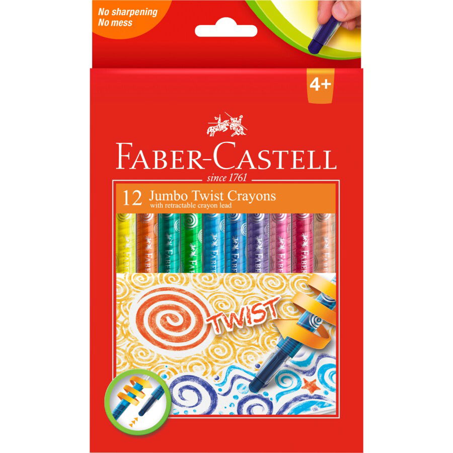 Faber-Castell Twist Crayons 12 assorted