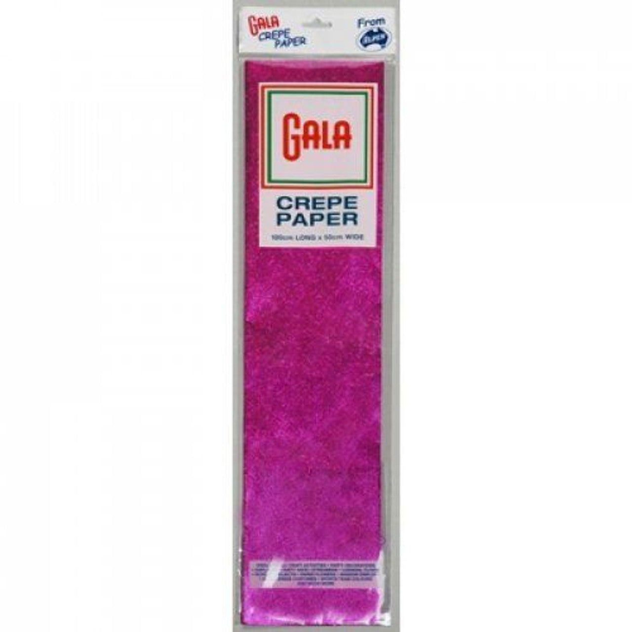 Gala Crepe Paper 50cm x 100cm Metallic Cerise