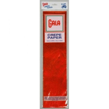 Gala Crepe Paper 50cm x 100cm Metallic Red