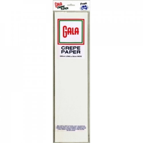 Gala Crepe Paper 50cm x 240cm White