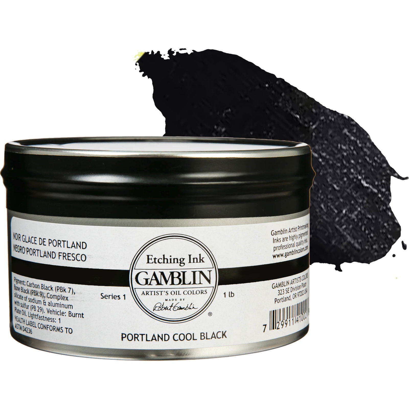 Gamblin Etching Ink 454gm S1 Portland Cool Black