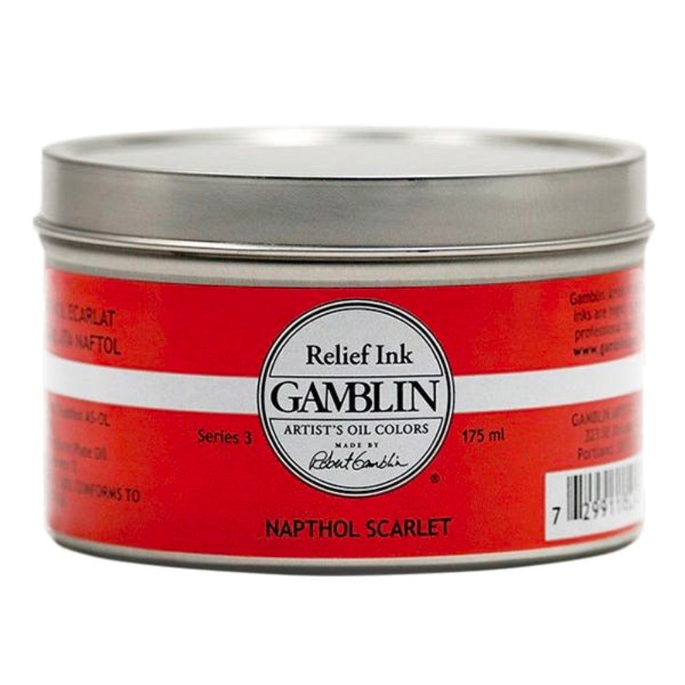 Gamblin Relief Ink 175ml S3 NAPTHOL SCARLET