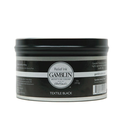 Gamblin Relief Ink 300ml - Textile Black