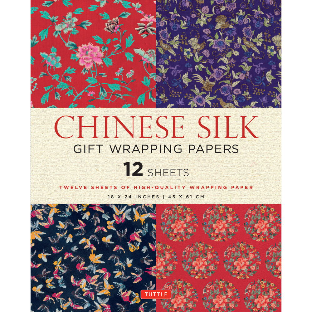 Gift Wrapping Paper 12 sheets - Chinese Silk