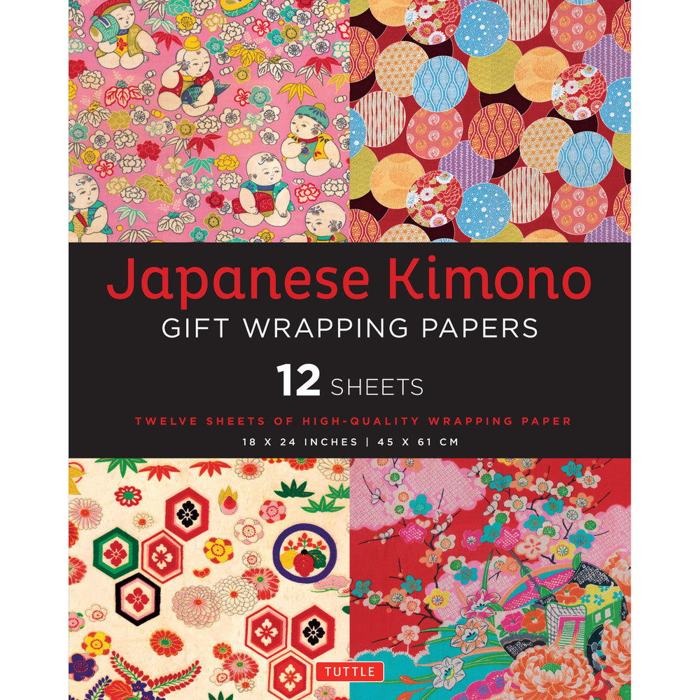 Gift Wrapping Paper 12 sheets - Japanese Kimono