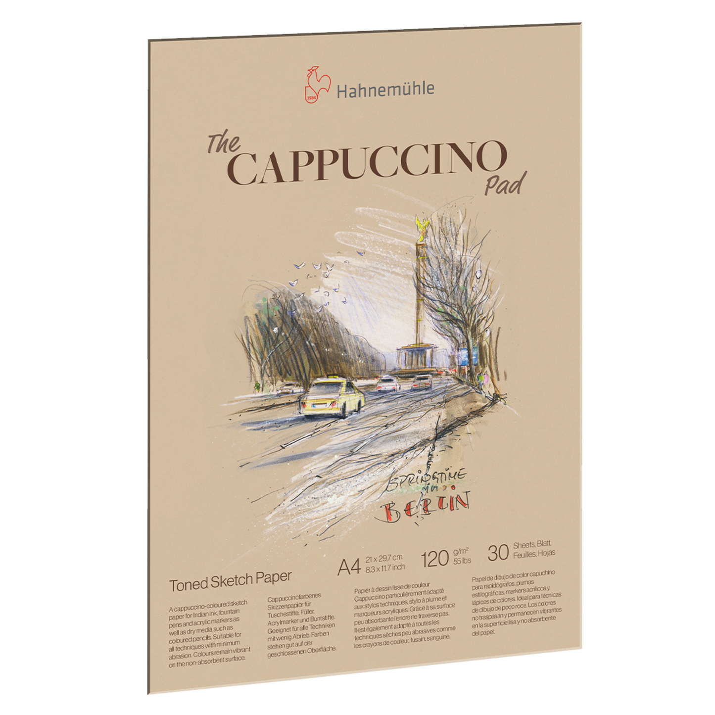 Hahnemuhle Cappuccino Coloured Pad 120gsm 30 sheets A4