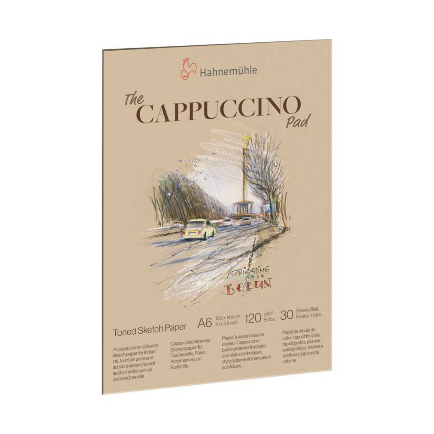 Hahnemuhle Cappuccino Coloured Pad 120gsm 30 sheets A6