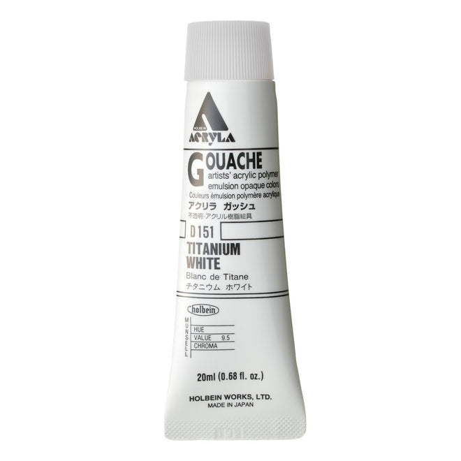 Holbein Acrylic Gouache 40ml Titanium White