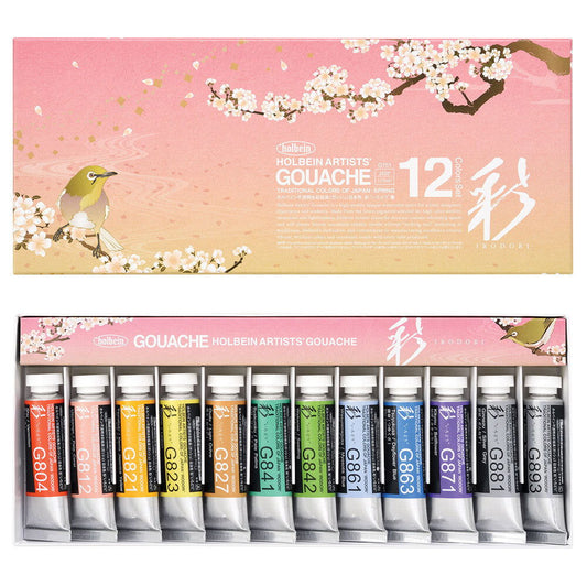 Holbein Artists Gouache Irodori Set 12x15ml - SPRING