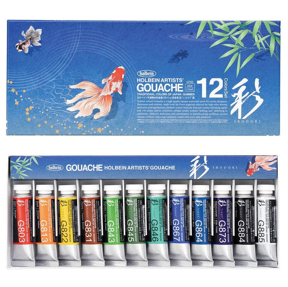 Holbein Artists Gouache Irodori Set 12x15ml - SUMMER