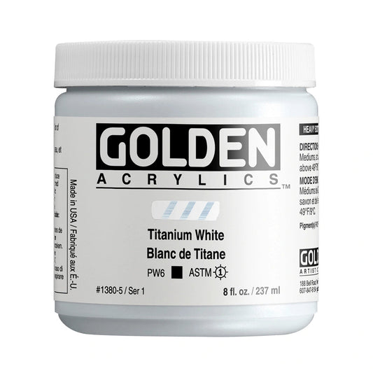 GOLDEN Heavy Body Acrylic 237ml S1 Titanium White