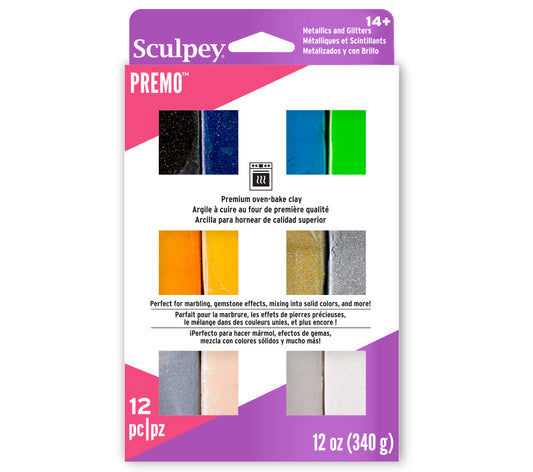 Sculpey PREMO Multi Pack - 12 x Mixed Effect