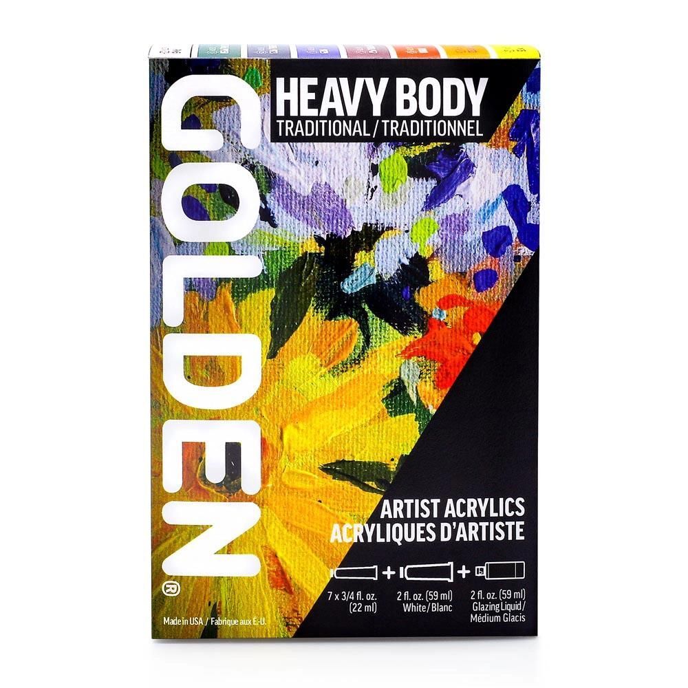 GOLDEN Heavy Body Acrylic Traditional Set