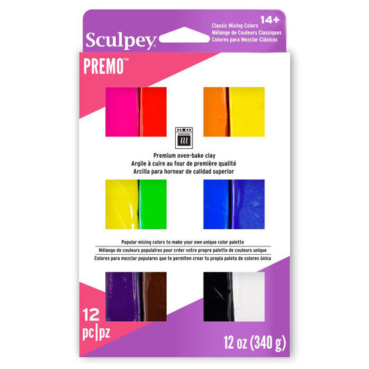 Sculpey PREMO Multi Pack - 12 x Classics