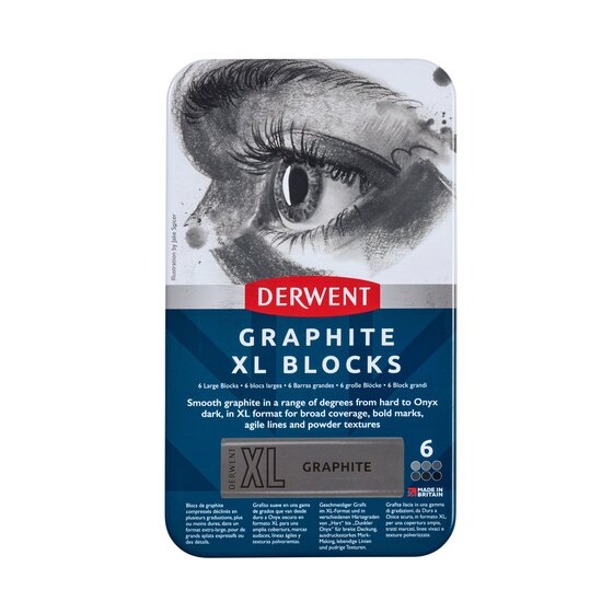 Derwent Graphite XL Blocks Tin of 6