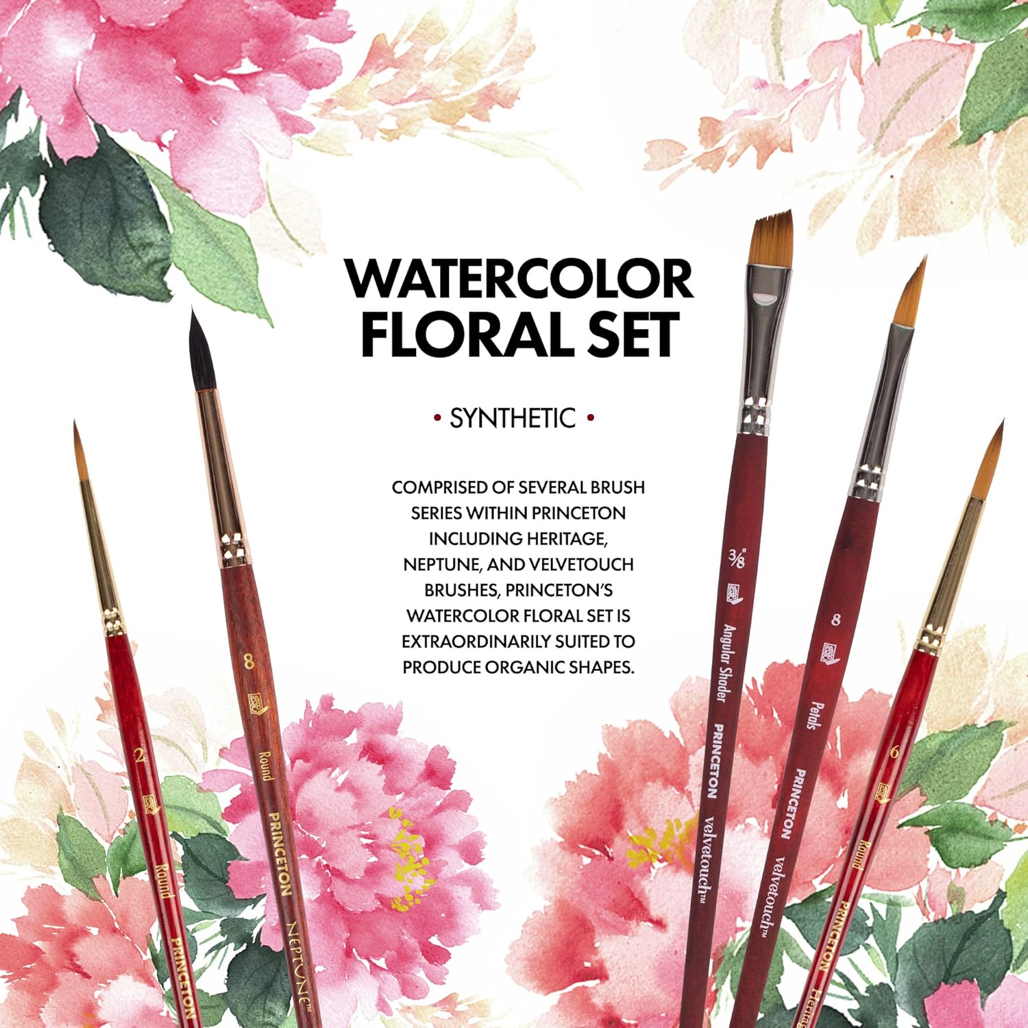 Princeton Watercolour FLORAL Brush Set 5pc