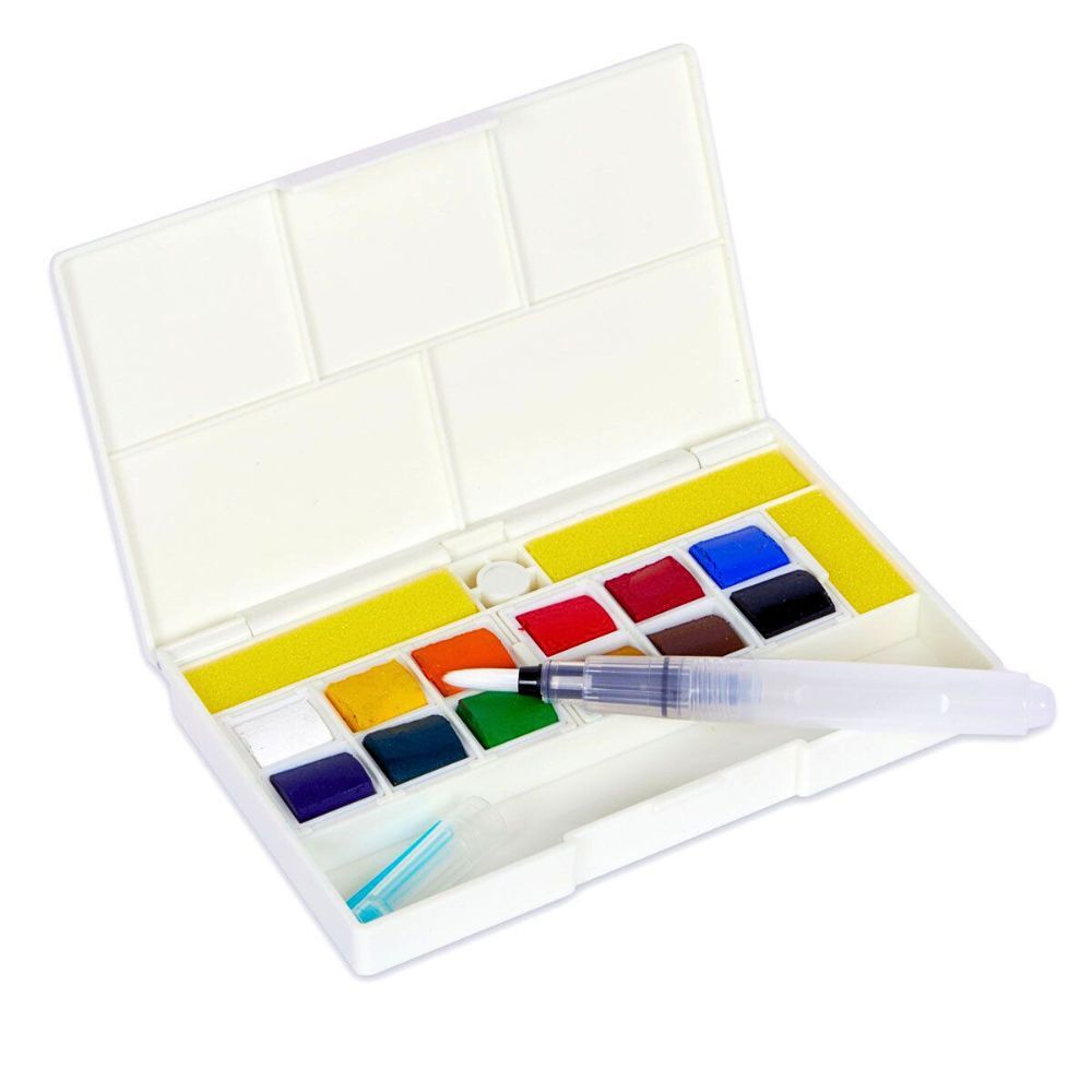 Sennelier Watercolour Travel Box of 12 Half Pans + Magic Arm