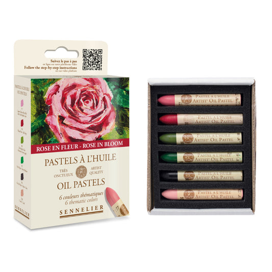 Sennelier Oil Pastels Box of 6 - Rose in Bloom