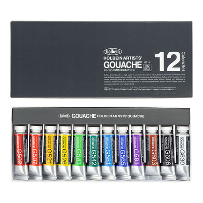 Holbein Artist Gouache Set of 12 x 15ml