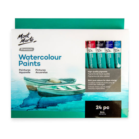 Mont Marte Watercolour Paint Premium Set 24pc x 8ml