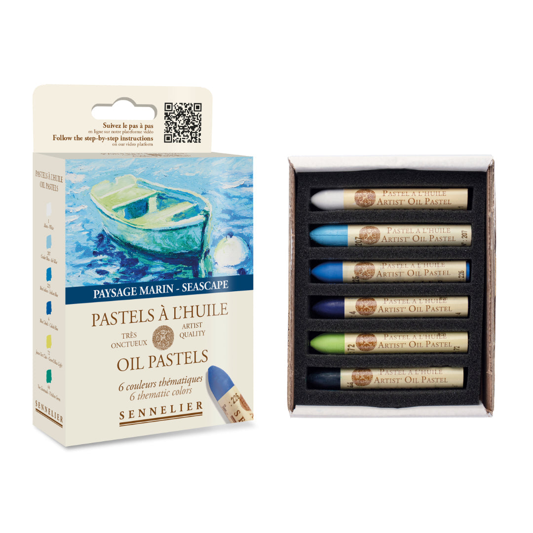 Sennelier Oil Pastels Box of 6 - Seascape