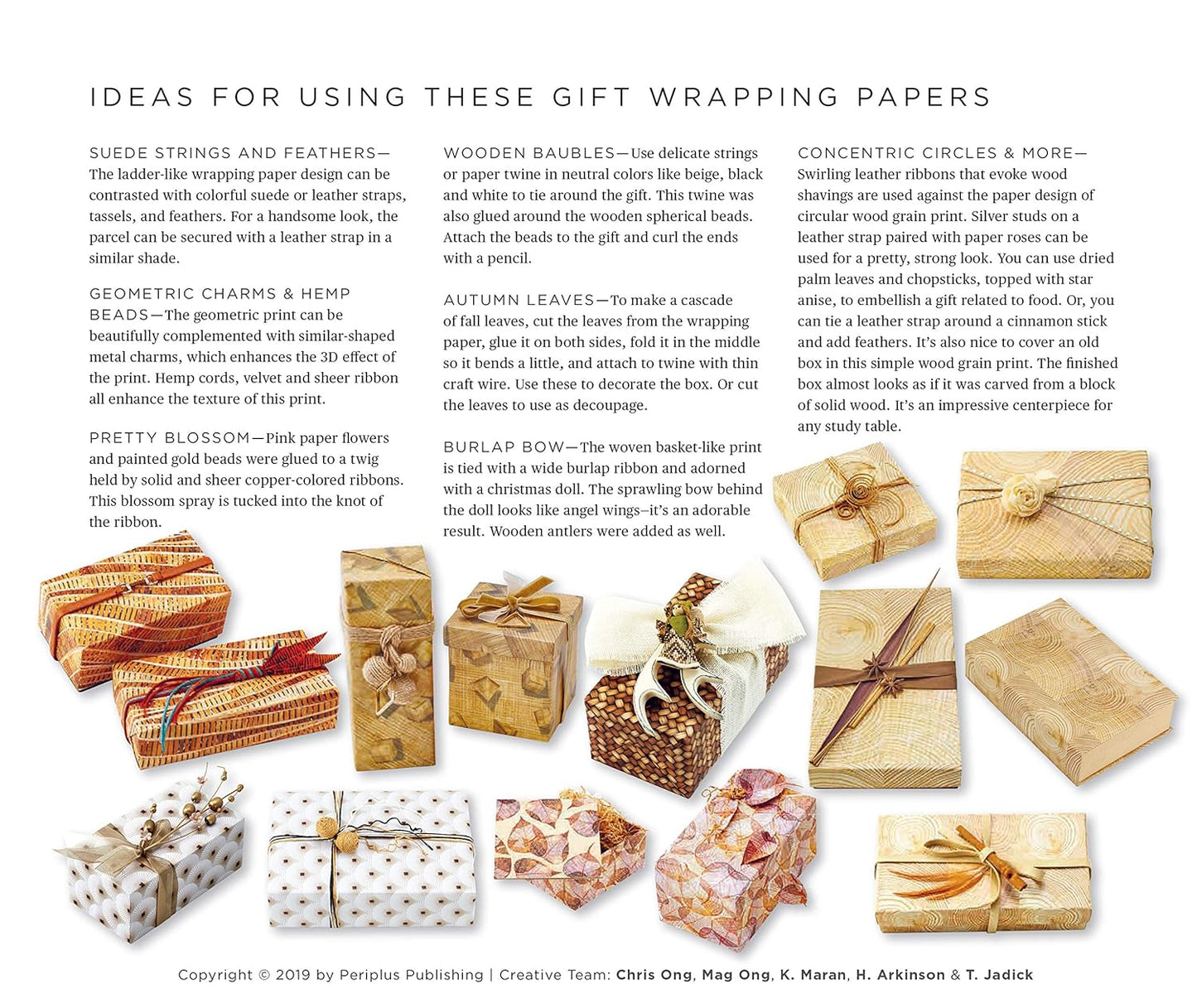 Gift Wrapping Paper 6 sheets - All Natural