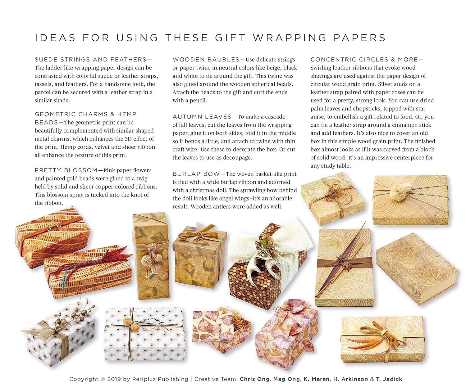 Gift Wrapping Paper 6 sheets - All Natural