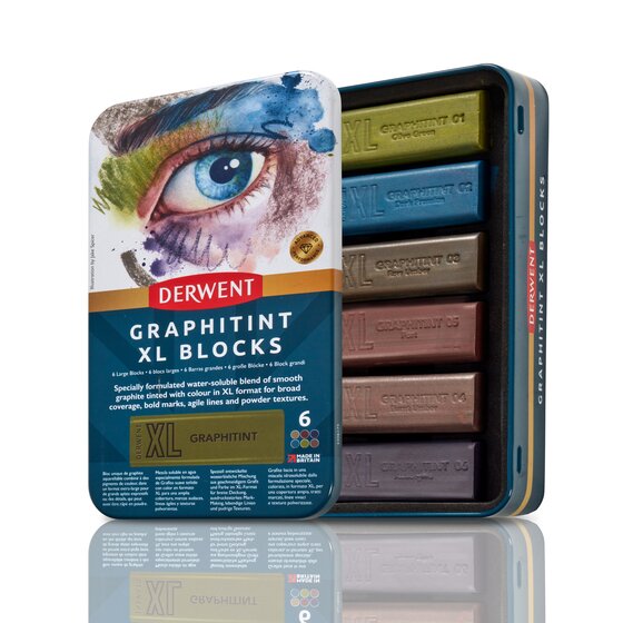 Derwent Graphitint XL Blocks Tin of 6